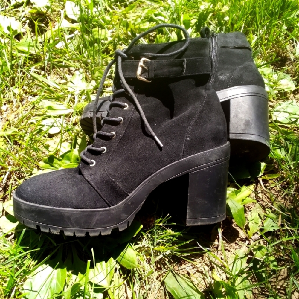 Black Shein High Heel Street Wear Dancer Boots